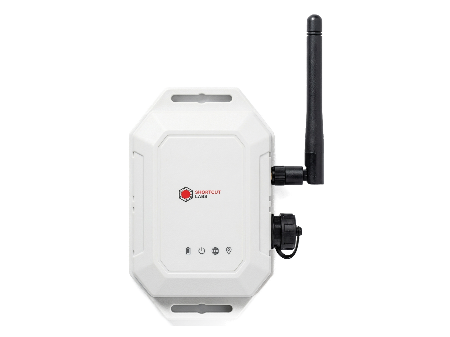 The Flic IoT Gateway with antenna, photographed on a clean white background.