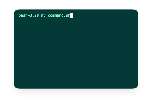 A terminal window with a custom command prompt.